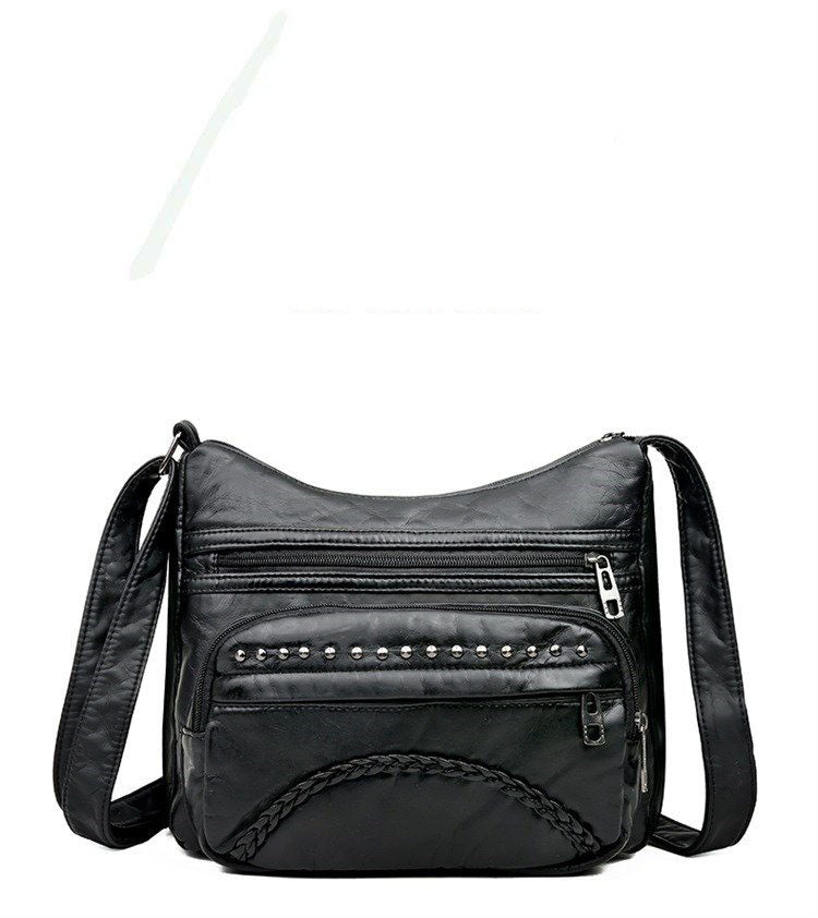 Fashion For Luxury Handbags Women Bags Designer Vintage Crossbody Pu Leather Black Soft Washed Messenger Flap Bag